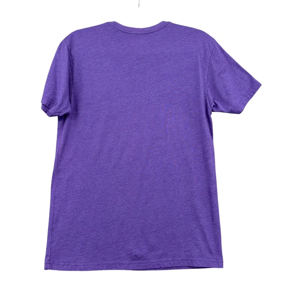 BreakingT Fear the Frog TCU Women Medium Cotton Blend Purple Graphic T-Shirt - Picture 2 of 6